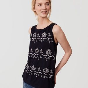 Loft embroidered vintage soft tank